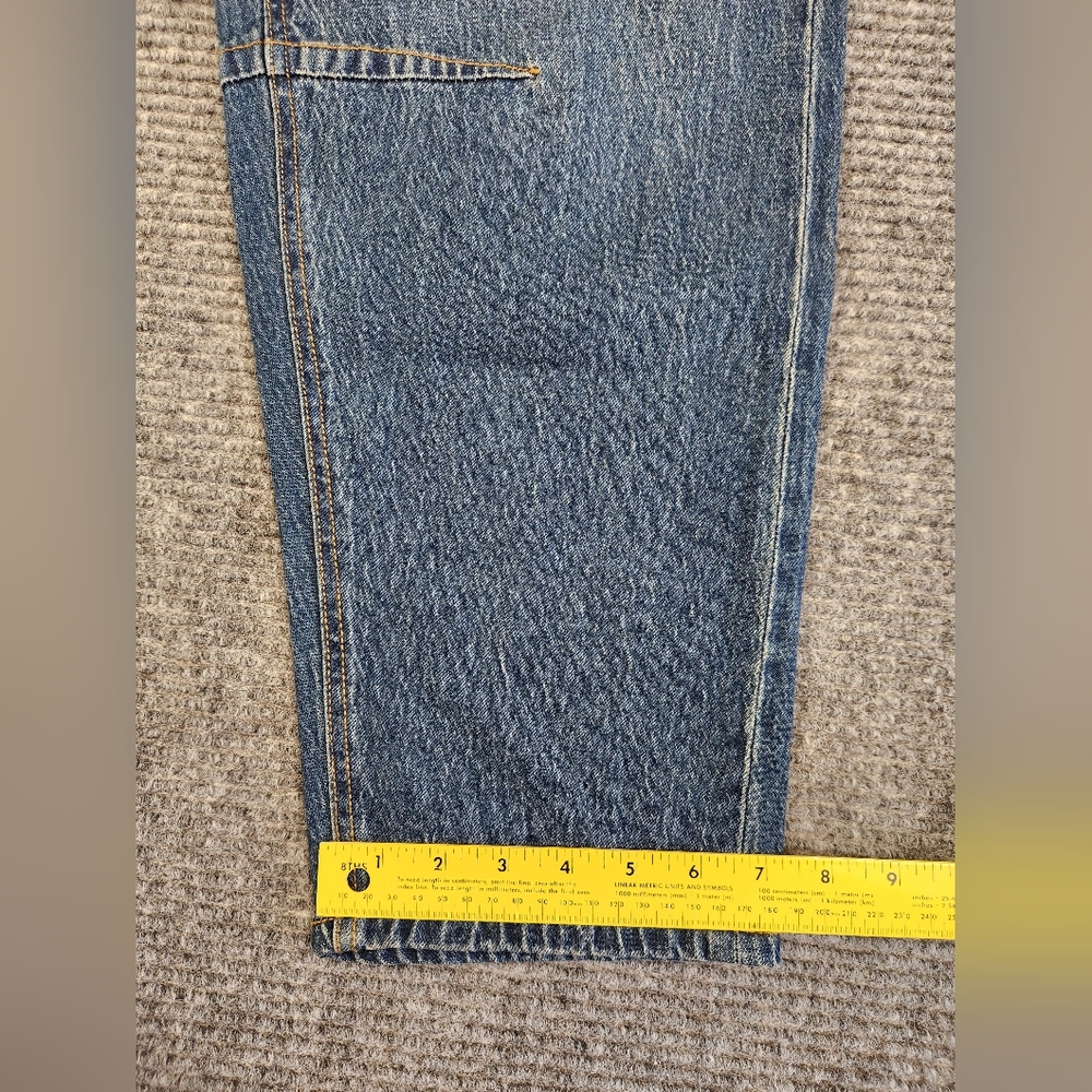 Frye Barrel Jeans Womens Sz 2 Button Fly 5-Pockets Dark/Medium Wash Outdoor NWT - Picture 16 of 16